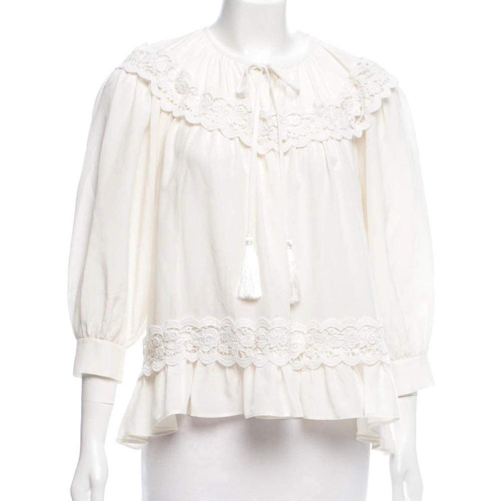 Kate Spade - White Silk Blouse